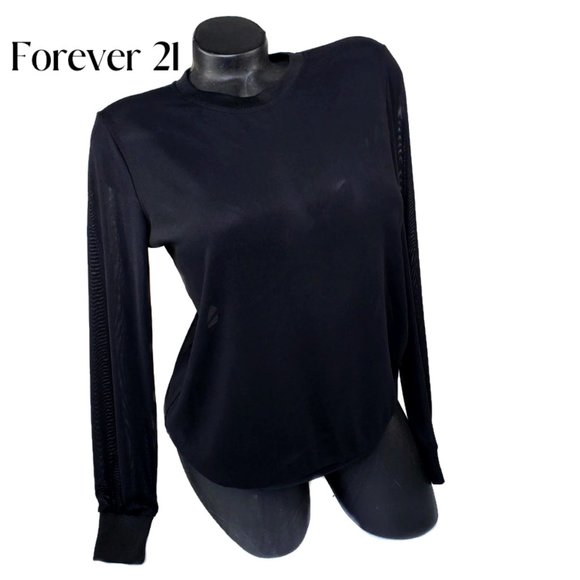Forever 21 Sheer Mesh Longsleeve Top. * Small * - Picture 2 of 4